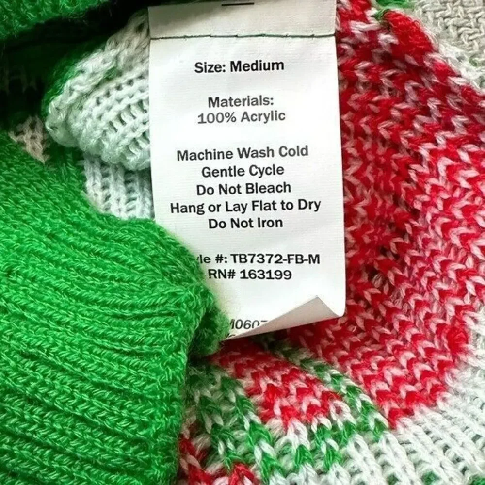 Falalala Lots of Dogs Pet Christmas Holiday Sweater NWT Size Medium Green Puppy
